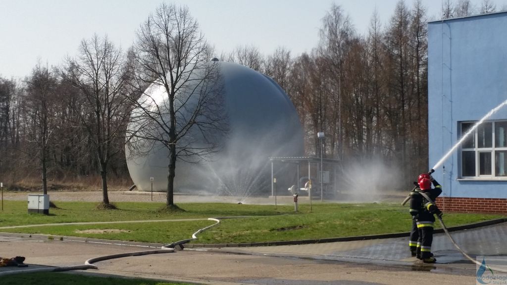 Ćwiczenia Państwowej Straży Pożarnej w „Wodociągach Słupsk”